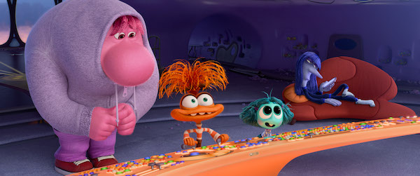 Image of emotions Anxiety, Embarassment, Ennui and Envy in Inside Out 2